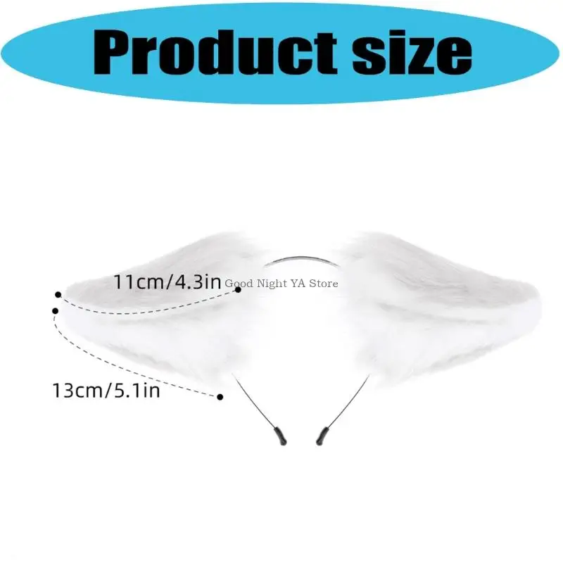 Moderne kattenoorhoofdbanden Zachte pluche haarband Cosplays Haaraccessoire Verstelbaar voor dames Meisjes Themafeesten
