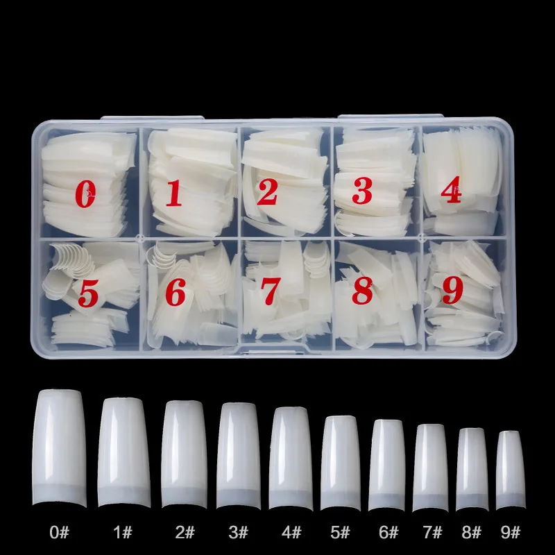 500 Stück Acryl-Kunstnägel-Set, Transparente Künstliche Halb- und Vollabdeckung, Französische Maniküre, Einfache Anwendung, Falsche Nagelkapseln – Detail 16