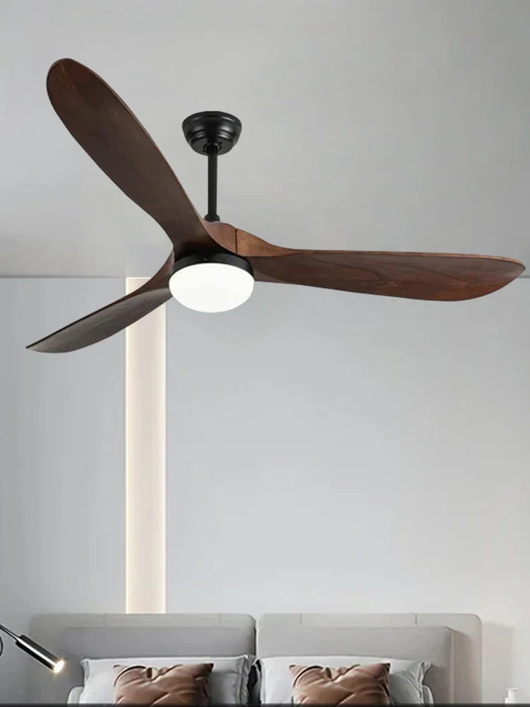 Ventilateur de plafond LED intelligent pour la décoration de la maison, équipé d'un moteur réversible, adapté à l'été et à l'hiver