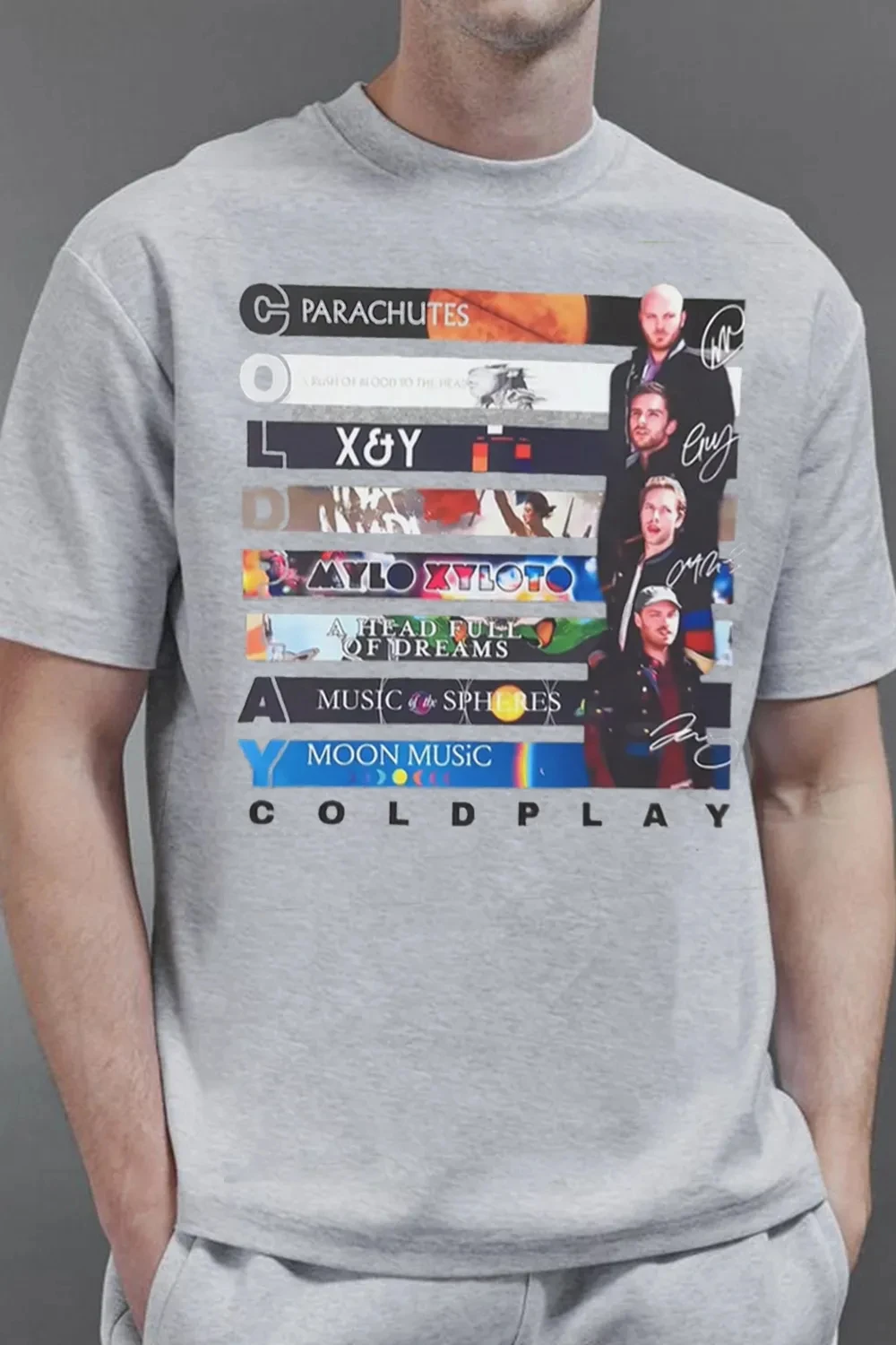 New Limited 2026 Coldplay Band Printed Cotton T-shirt Men's Summer Casual Top Short Sleeve Classic Male Women Tee Unisex