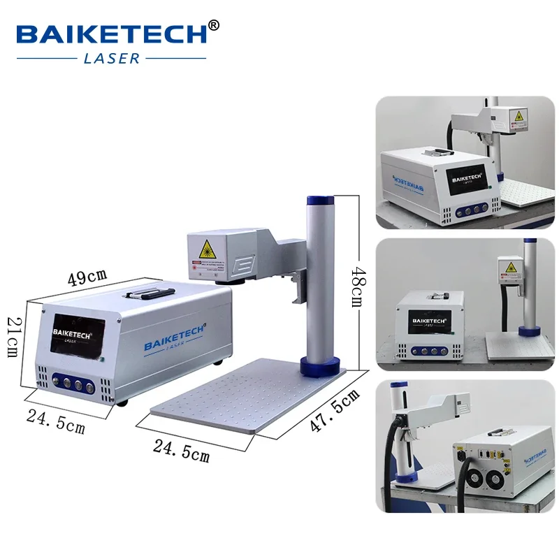 Raycus Desktop Fiber Laser Marking Marker Machine TH-450Pro 20W/30W for Metal Stainless Steel Copper Aluminum Laser Engraving