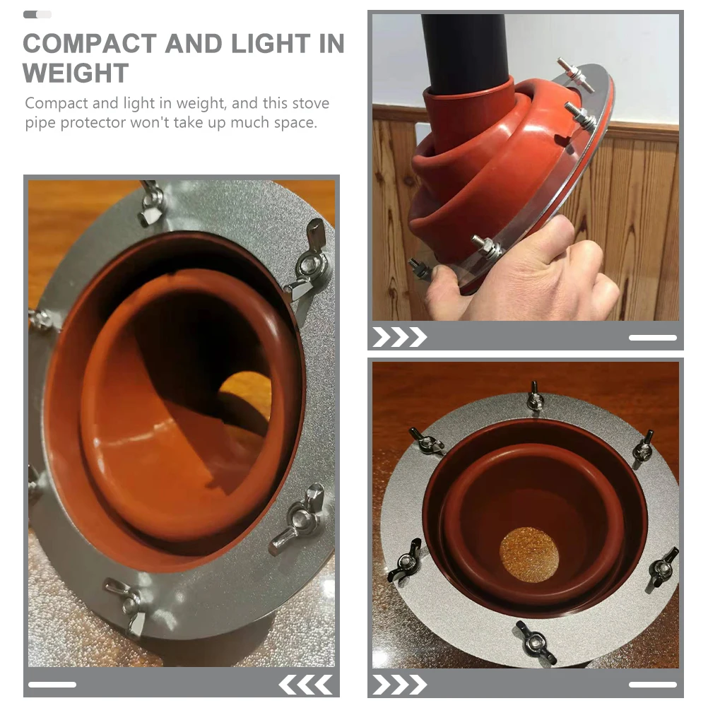 مدخنة مكافحة تحرق حلقة الفولاذ المقاوم للصدأ موقد جاك لخيمة خيمة ساخنة التخييم التنزه ملحق موقد مدخنة حامي