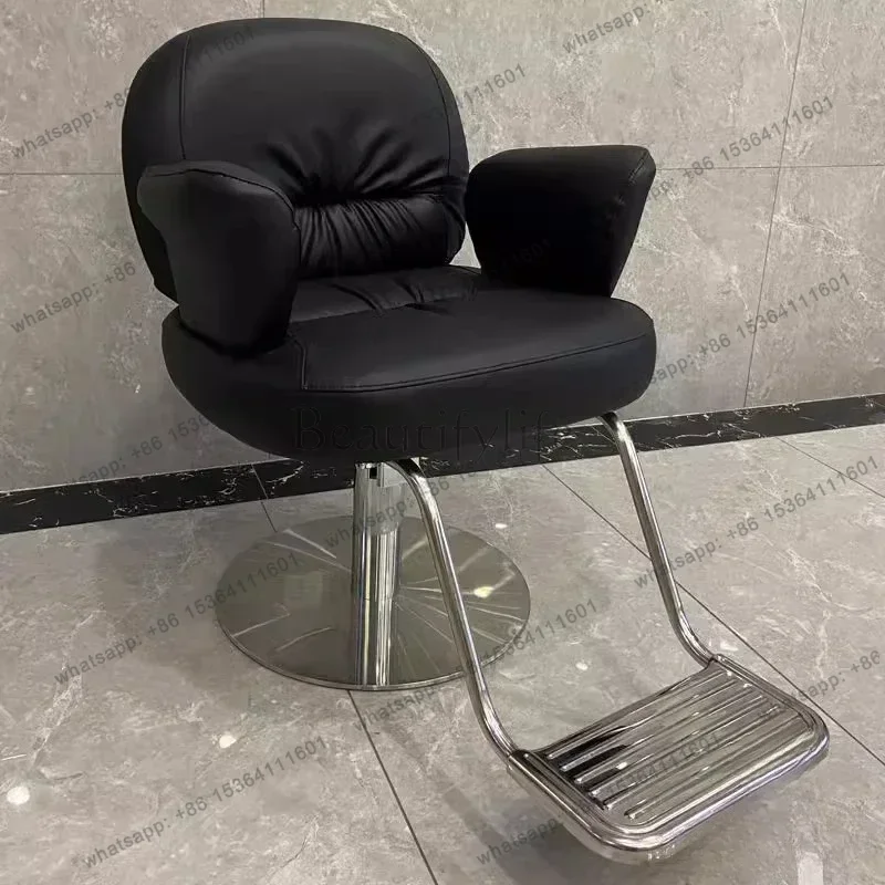 LSNordic Hairdressing Barber Chairs Hair Salon Professional Rolling Tattoo Barber Chairs Hair Dyeing Salon Furniture Sandalye FY