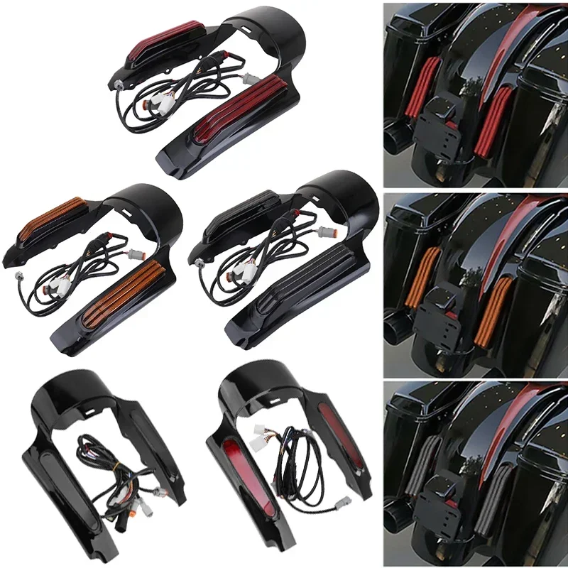 

Motorcycle Rear Fender Extension Fascia LED Light For Harley Touring Electra Glide Street Road Glide FLHR FLTRX 2009-2022