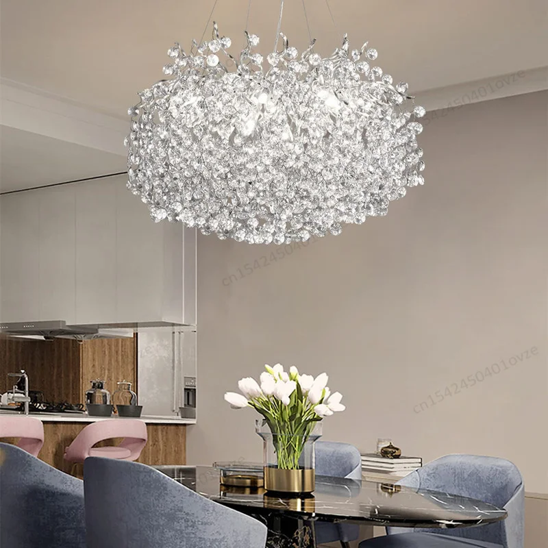 

Modern Crystal Chandelier Lighting Lustres Luxury Home Decoration Living Room Chandelier Gold 60/80/120 Round Hanging Lighting