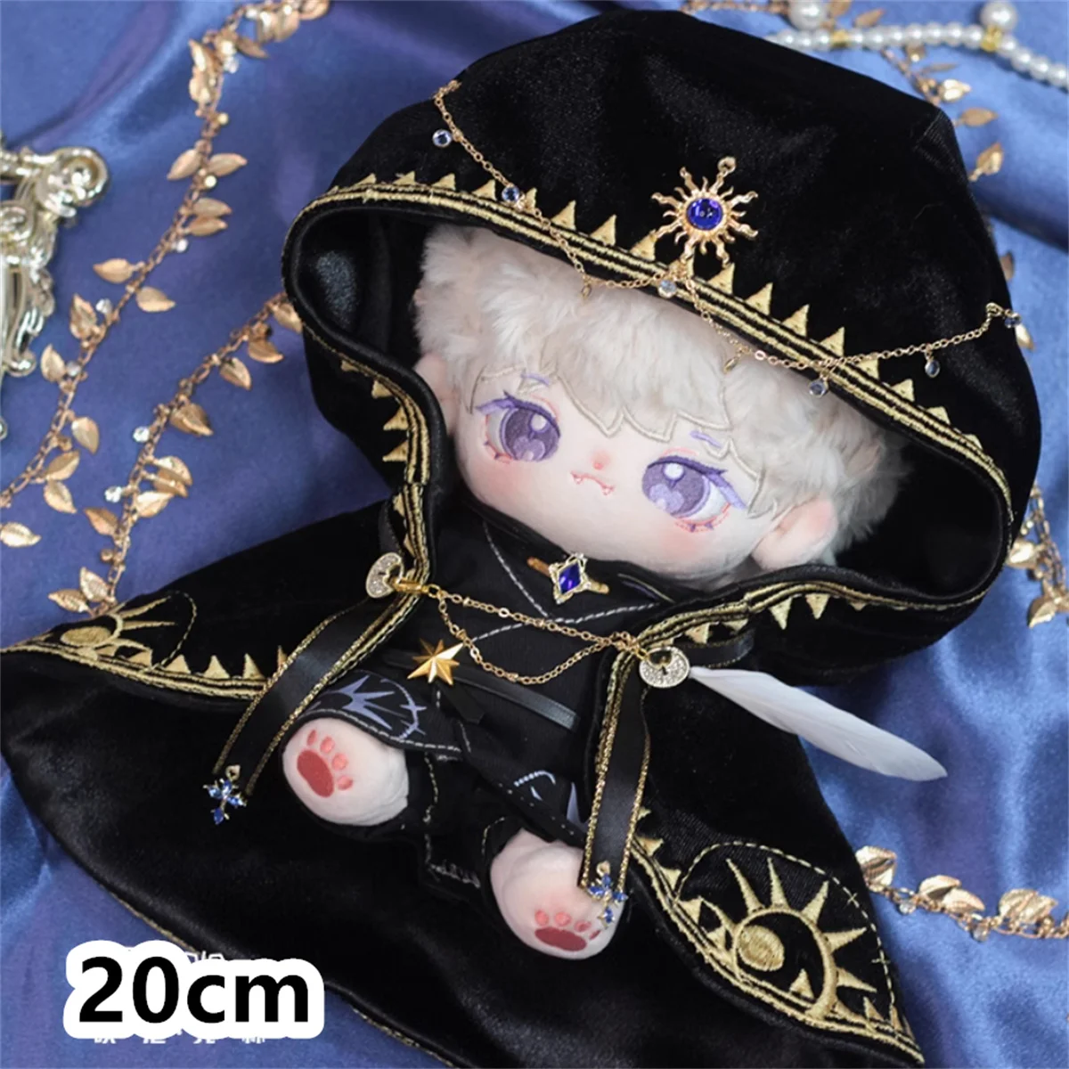 Priest Magician Wizard Magic Cloak Diviner Astrologer Seer Purple Plush 20cm Doll's Clothes Doll Accessories Shendian KL