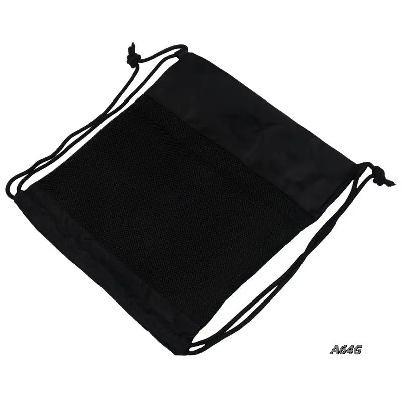 3X Outdoor Women Men Nylon Black Ultralight Backpack Football Basketball Bag String Drawstring (Big)