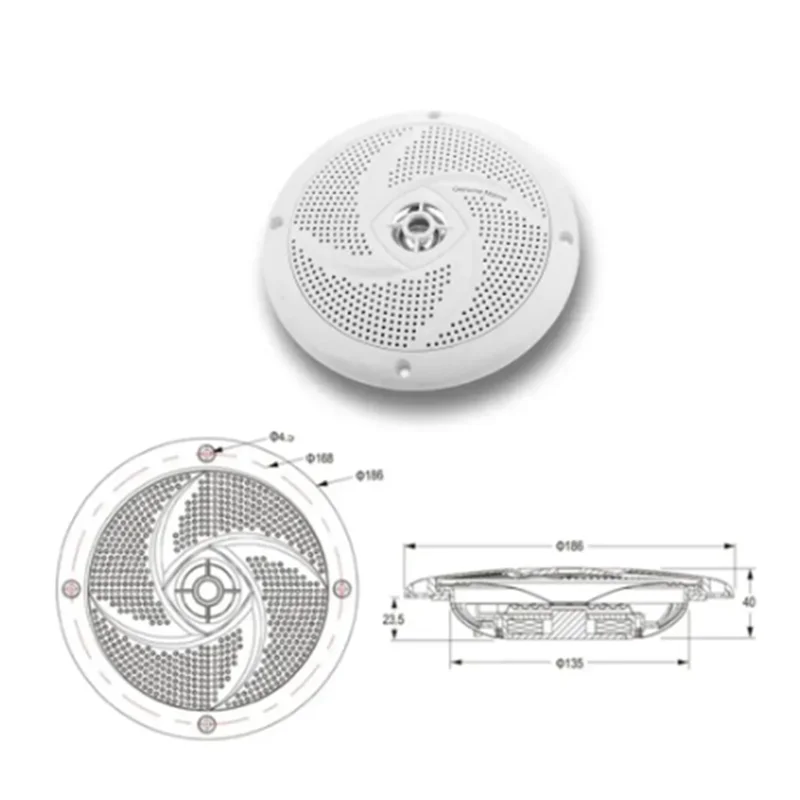 ABGN 6,5 Zoll Marine Lautsprecher Wasserdicht 60 W Boot Lautsprecher Audio Verstärker Lautsprecher Mit Kabel Für Boot Marine Auto RV Sound Dura