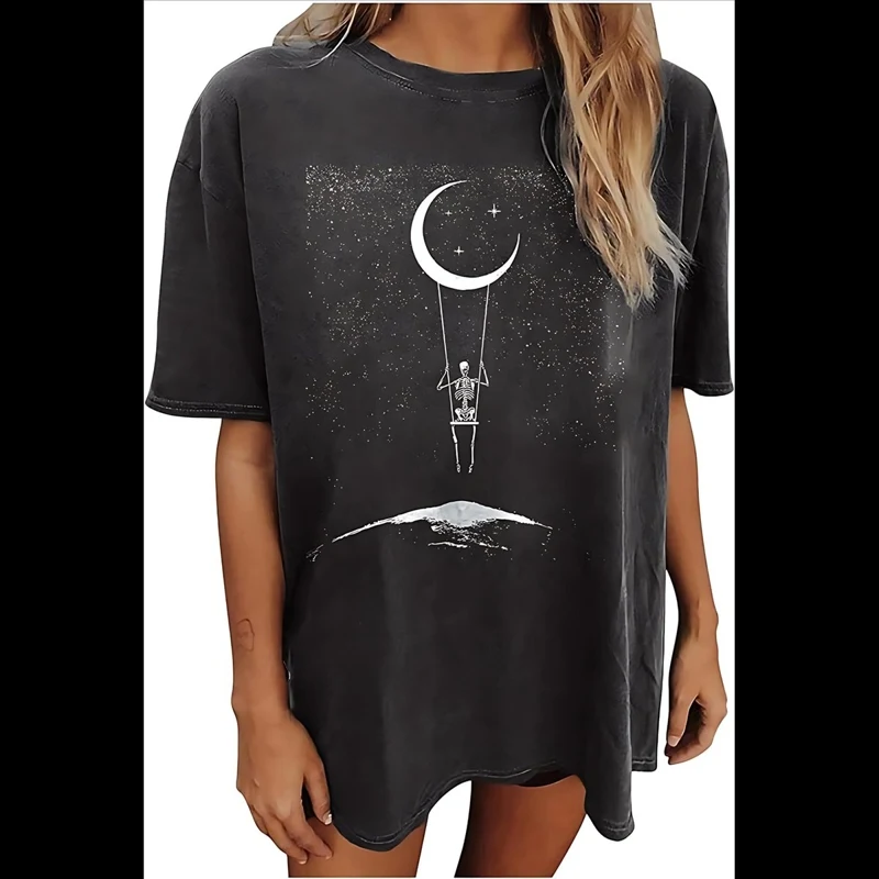 Women T-Shirt Casual Short Sleeve Casual Fit Drop Shoulder Casual Fashionable High Quality New Arrival Trendy Comfortable