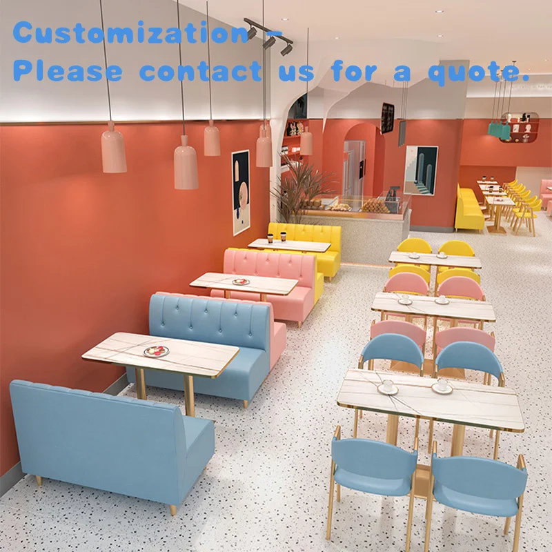 

custom.Restaurant Furniture Booth Cafe Shop Tables and Chairs Fast Food Restaurant Sofa Furniture