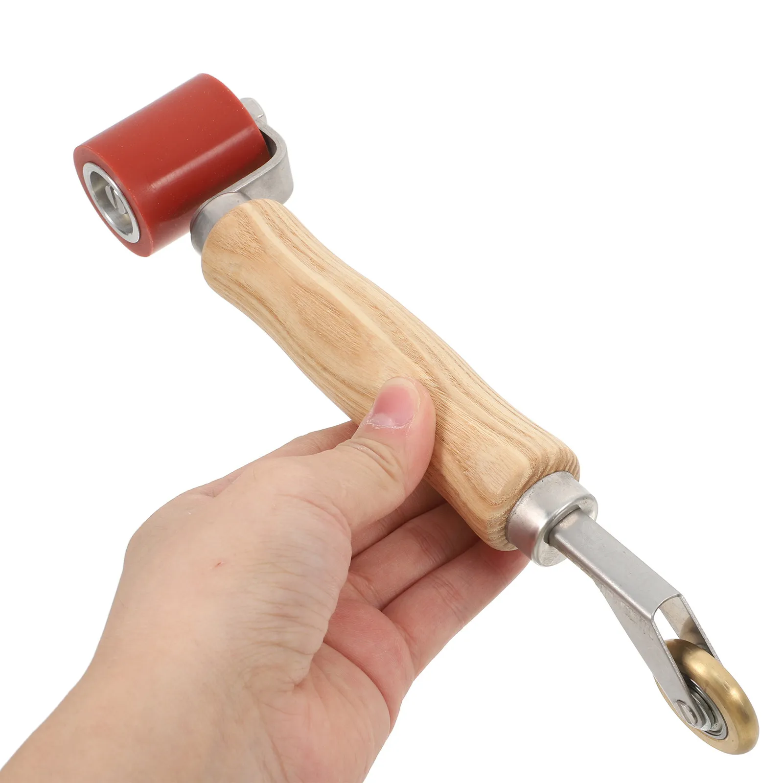 Dualhead Silicone Seam Roller Portable Lightweight Tool for Wallpaper Roofing PVC Membrane Seam Smoothing Roller