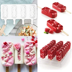 3/4-Cavity Baking Mini Silicone Ice Cream Molds Popsicle Molds Cake chocolate Cakesicle Mold for DIY Ice Pops Love