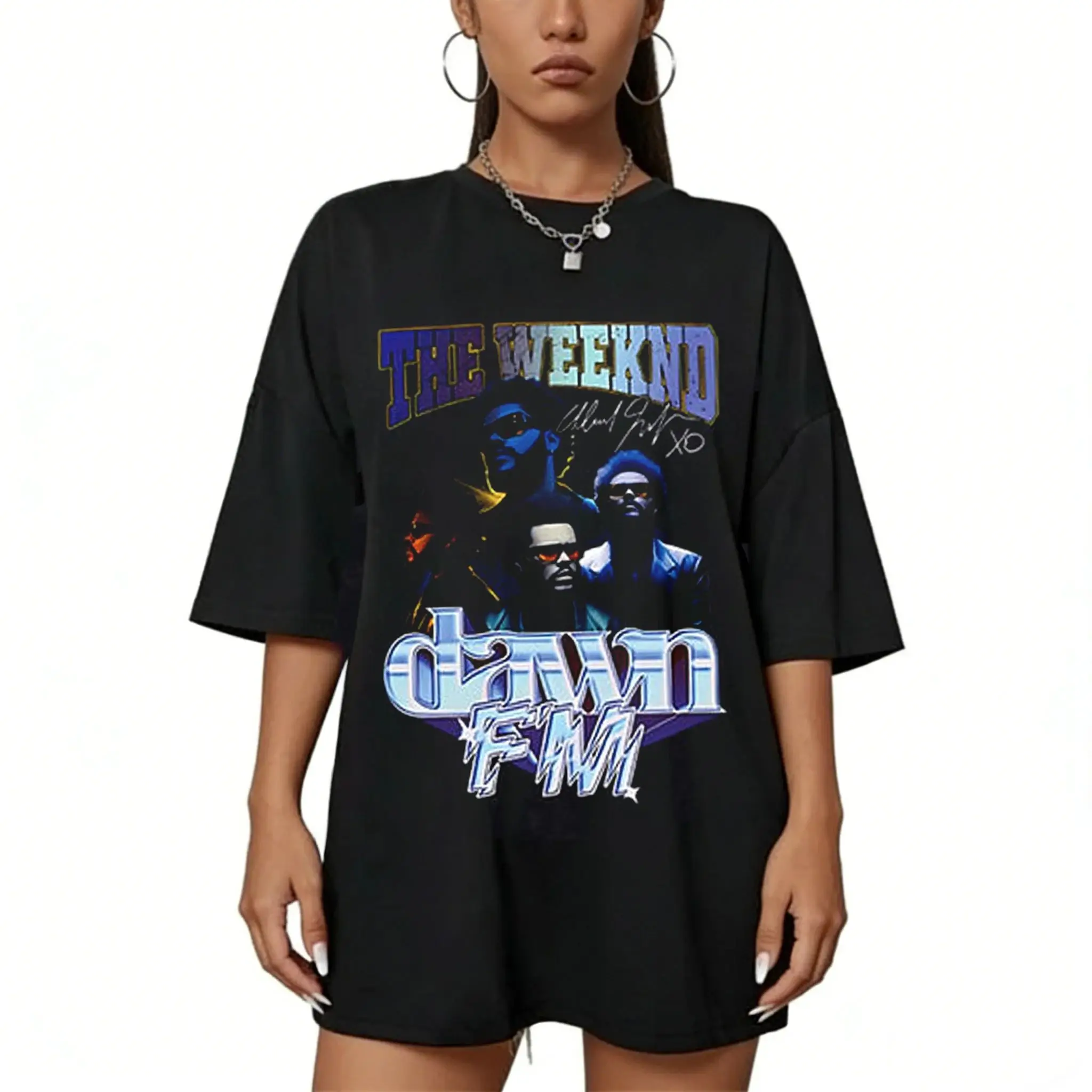 Hip Pop R&B Tops The Weeknd 2026 After Hours Til Dawn World Tour Casual Loose Print Short Sleeves T-shirt Gift for Fans Unisex