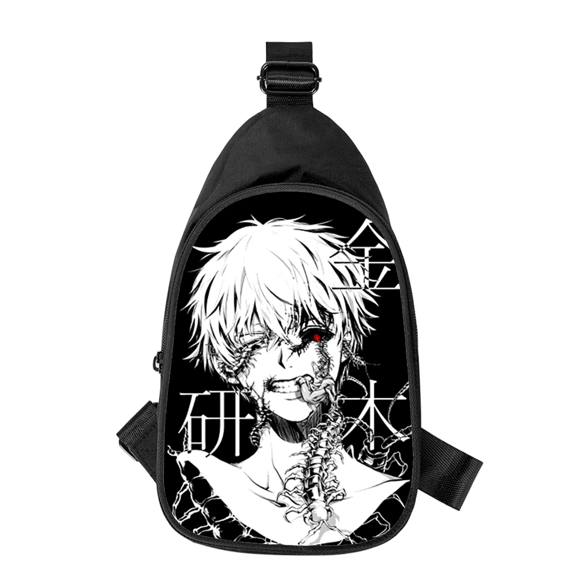 Anime Tokyo Ghouls 3D Druck Neue Männer Kreuz Brust Tasche Diagonal Frauen Schulter Tasche Mann Schule Taille Pack Männliche brust pack