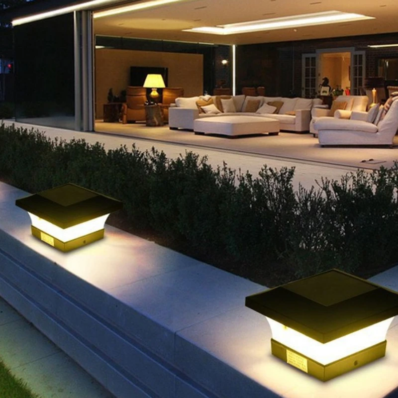 ソーラー中庭ランプ中庭フェンスライト屋外雰囲気ライトスクエアポストライト環境保護防水