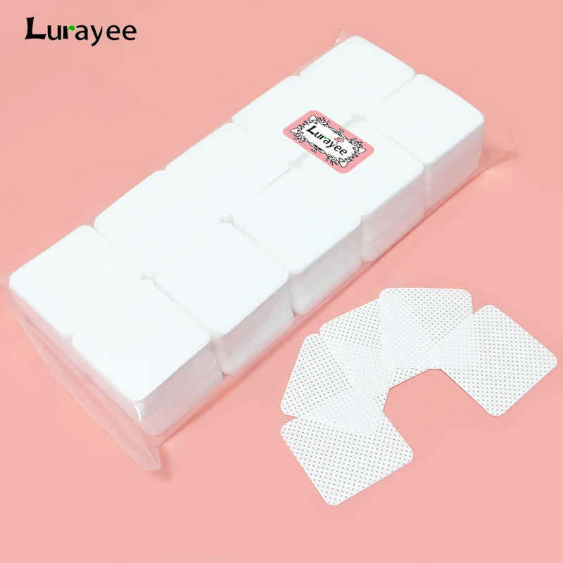 1000pcs Lint Free Nail Wipes Nail Polish Remover Pads Absorbent Soft Eyelash Extension Glue Cleaning Wipes Removal Manicure Tool