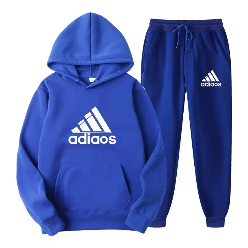 2025 Autumn-Winter Warmth-Enhanced Comfortable Leisure Fitness Sports Set: Two-piece set including hooded sports shirt and joggi - Image 5