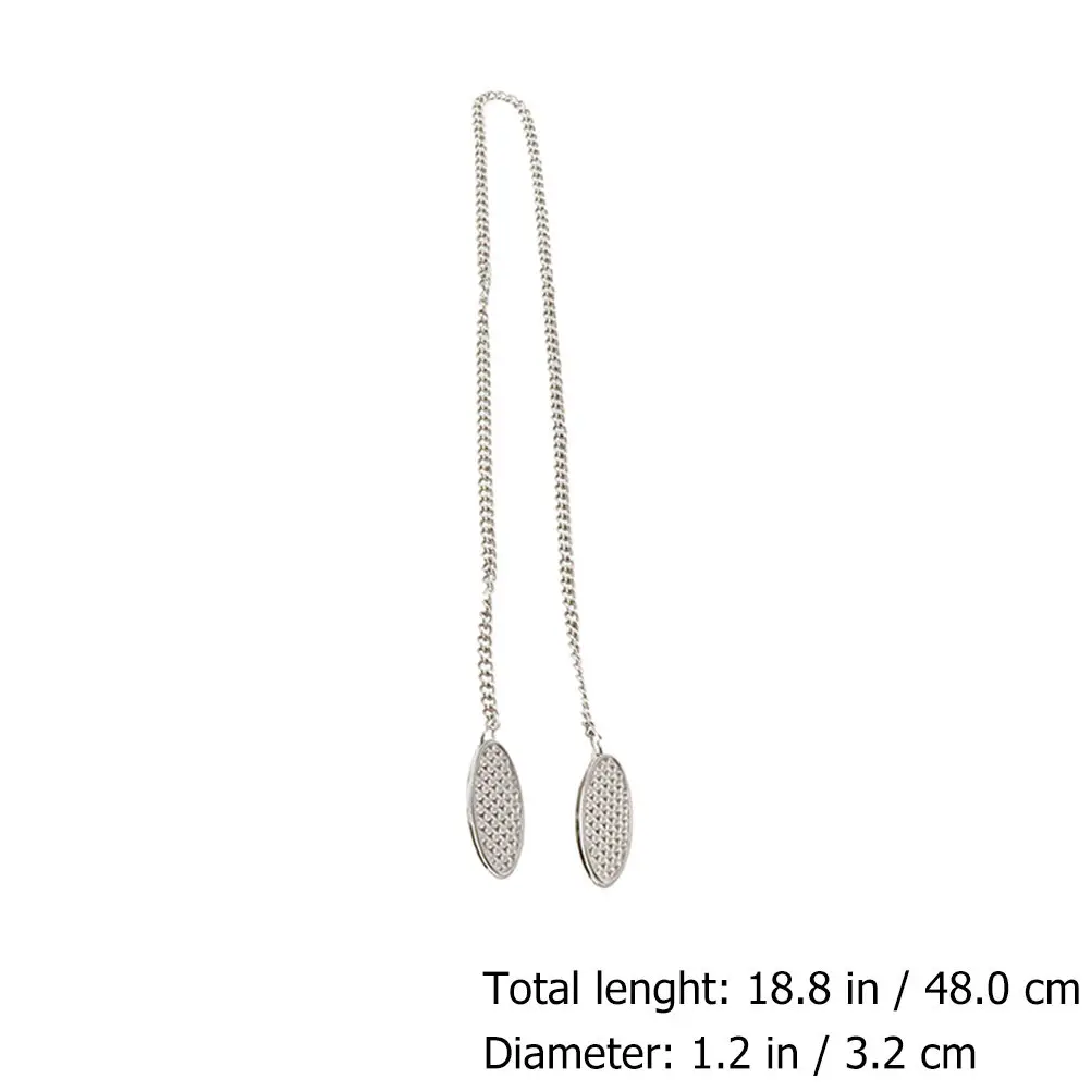 3Pcs Napkin Clips Chain Zinc Alloy Heavy Duty Alligator Clip Bib Holder for Restaurants Dining Travel Dental Clinic Grease Proof