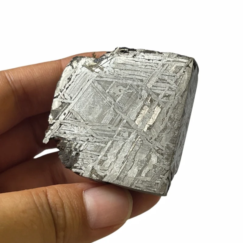 128.4g Muonionalusta meteorite slice Natural iron meteorite material specimen Meteorite slice Collection -TC778