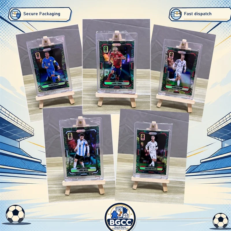 DIY Football Collectible Cards Panini 2026 FIFA Cristiano Ronaldo Messi Mbappé Haaland Neymar YAMAL Green fold series