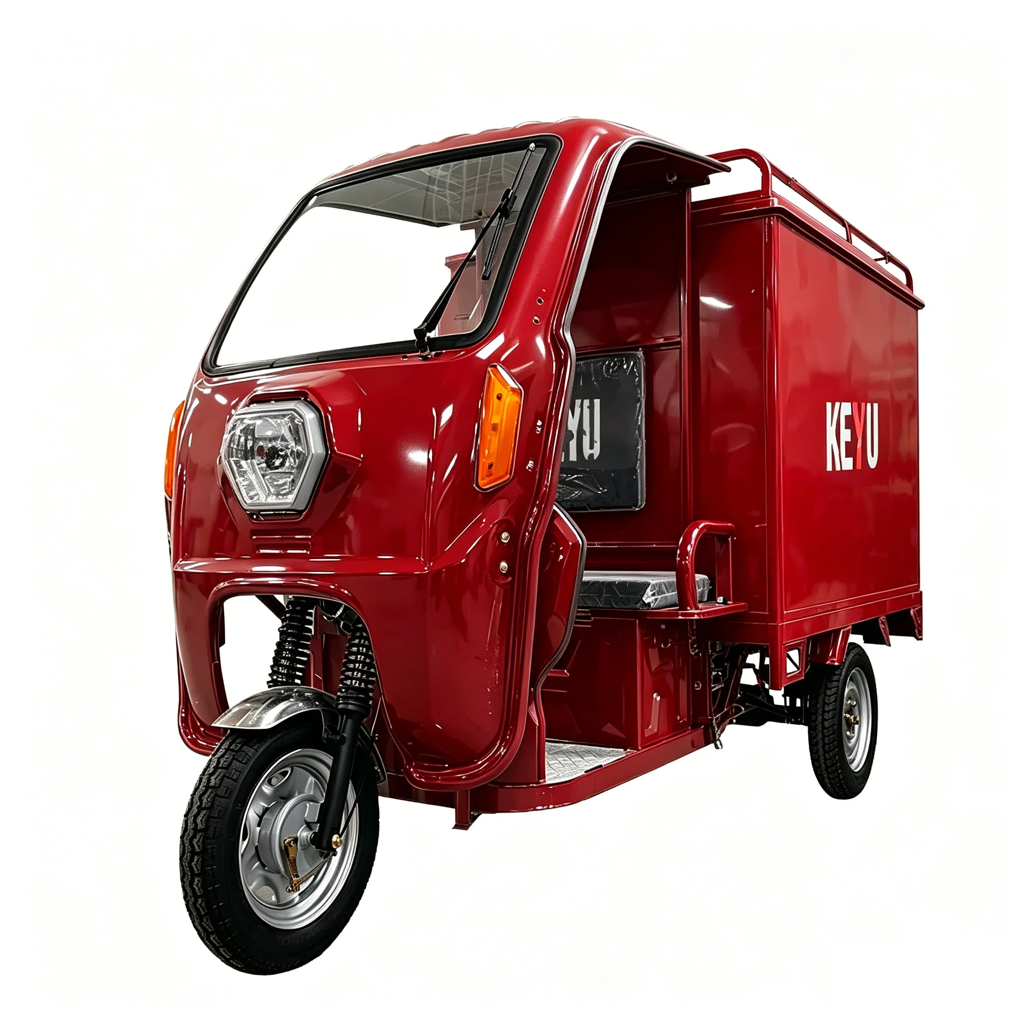 Factory Direct Hot Sale 72V 1000W Enclosed Electric Delivery Tricycle 500KG Payload 100-130km Range for Courier Logistics