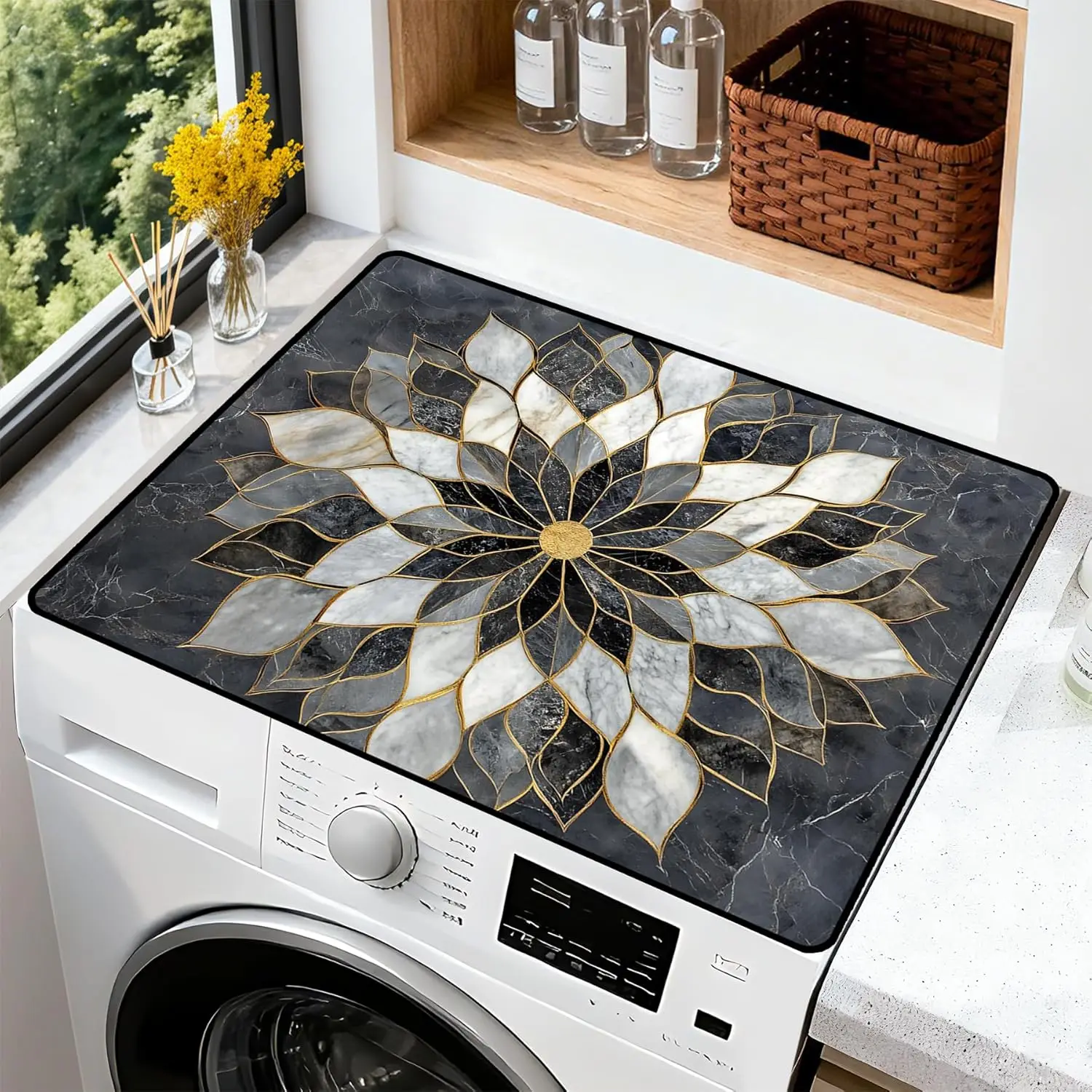 

Нескользящий коврик-накладка на верхнюю часть стиральной машины/сушилки, 23,6x19,7 дюйма, защита для кухни и прачечной