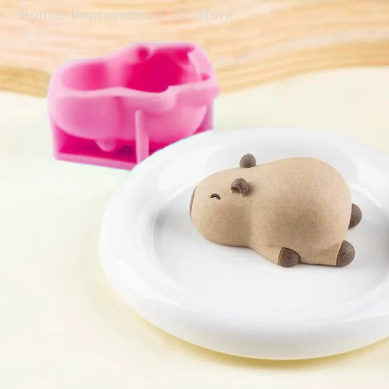 Cute Capybara Silicone Mold Cartoon Animal Milk Jelly Pudding Silicone Mould Home Kitchen Baking Accessories Party Restaurant