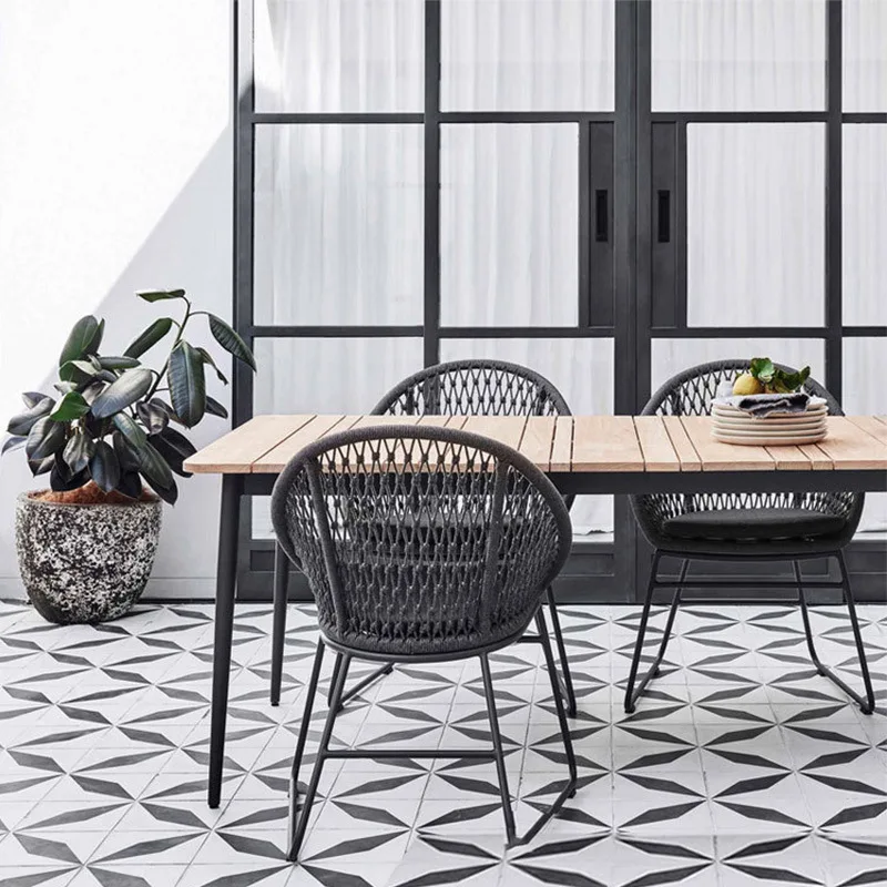 

Outdoor rattan chair creative rattan furniture hotel balcony outdoor leisure courtyard dining table chair