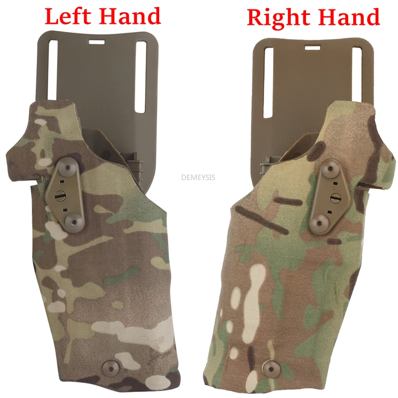 Left / Right Hand Tactical Pistol Holster for G17 Gen4 G19 with X300 Lights Quick Release Hunting Holster with Drop Leg Platform