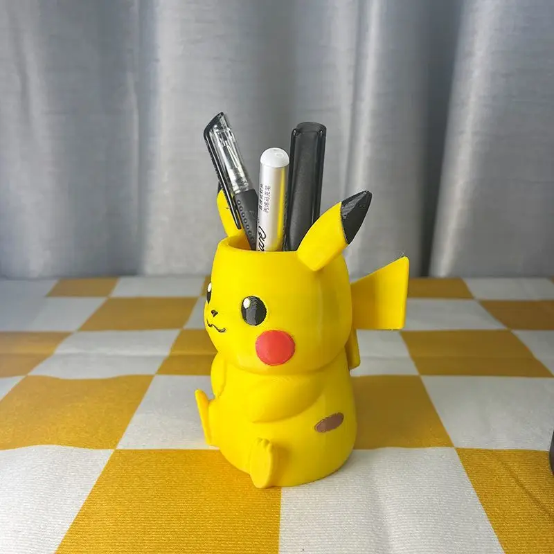 Pokémon pencil holder shaped storage, cute cartoon desktop ornament, student makeup brush organizer, collectible decoration view 4