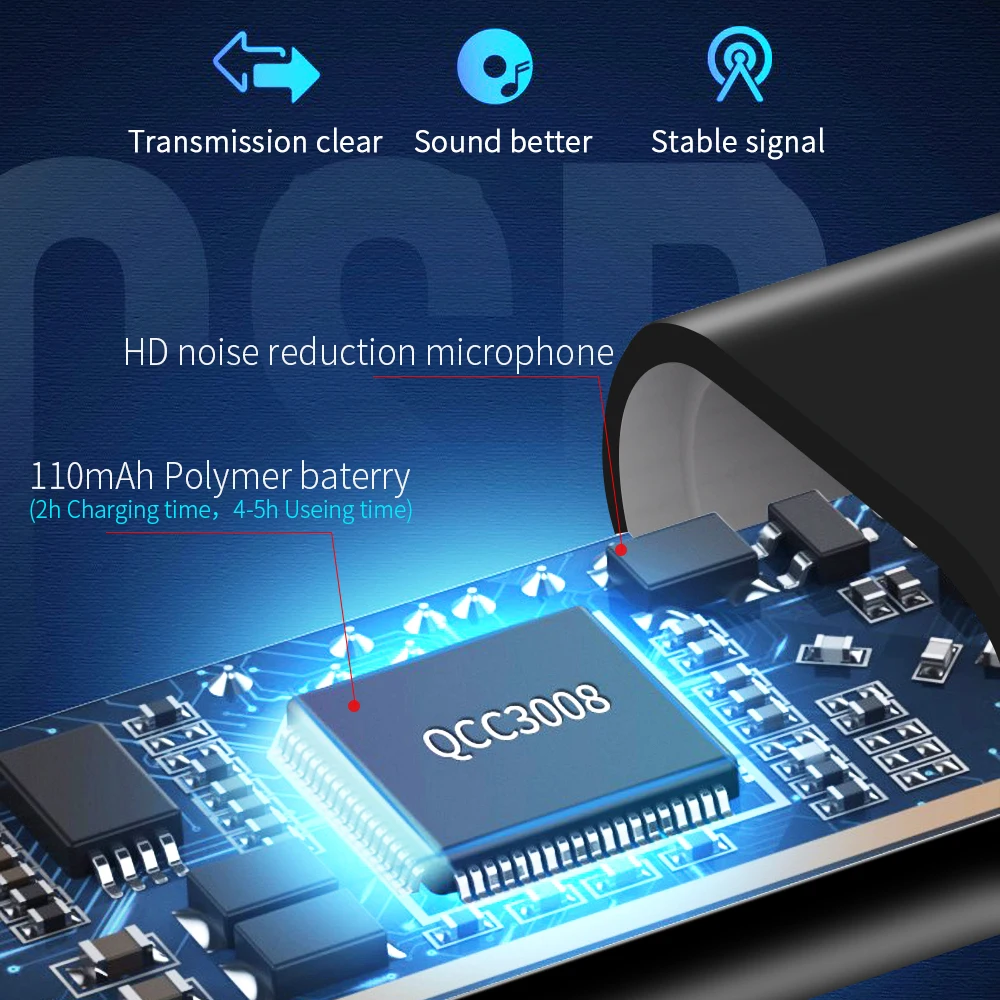 블루투스 수신기 오디오 5.0 스테레오 핸즈프리 차량용 키트 송신기 무선 어댑터 A2DP AUX 3.5mm 헤드폰 용 음악 수신기