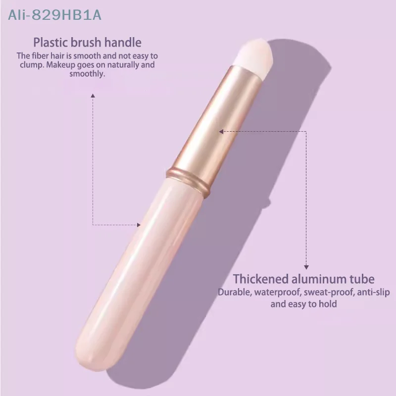 Portable Round Head Mini Lip Brush Carry Lid Lipstick Brush Concealer Brush Girl Lip Gloss Smudge Makeup Brush