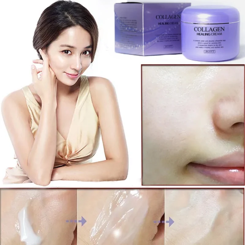 Collagen Face Repair บรรเทาแห้ง,ริ้วรอย,Bright white Anti aging ยืดหยุ่น Hydrating และ Moisturizing Sensitive Skin 100g