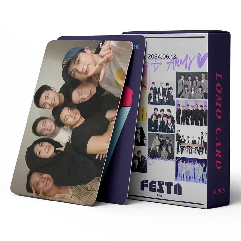 Coleção FESTA Kpop Photocards, Cartões Lomo, Cartão Fotográfico para Fãs, 11 ° Aniversário, 2024, 55 unidades por caixa