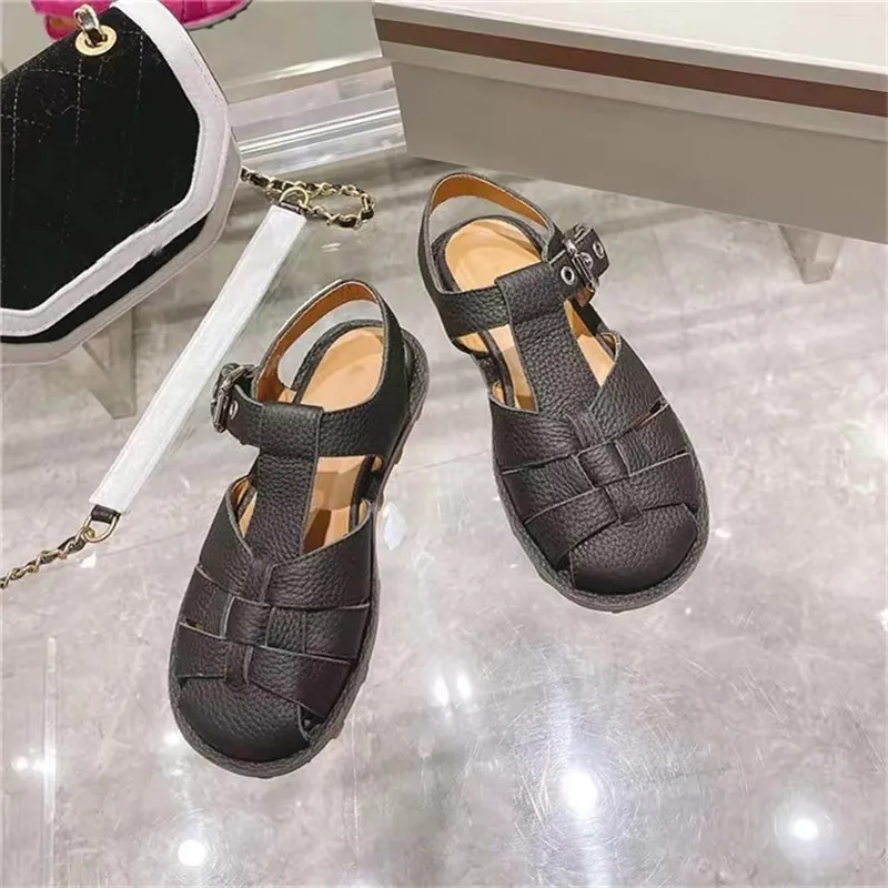 Horsehair Orange Cutout Roman Beach Sandals Summer Weave Plush Flats Women Shallow Strappy Buckle Shoes Sandalias Mujer Verano