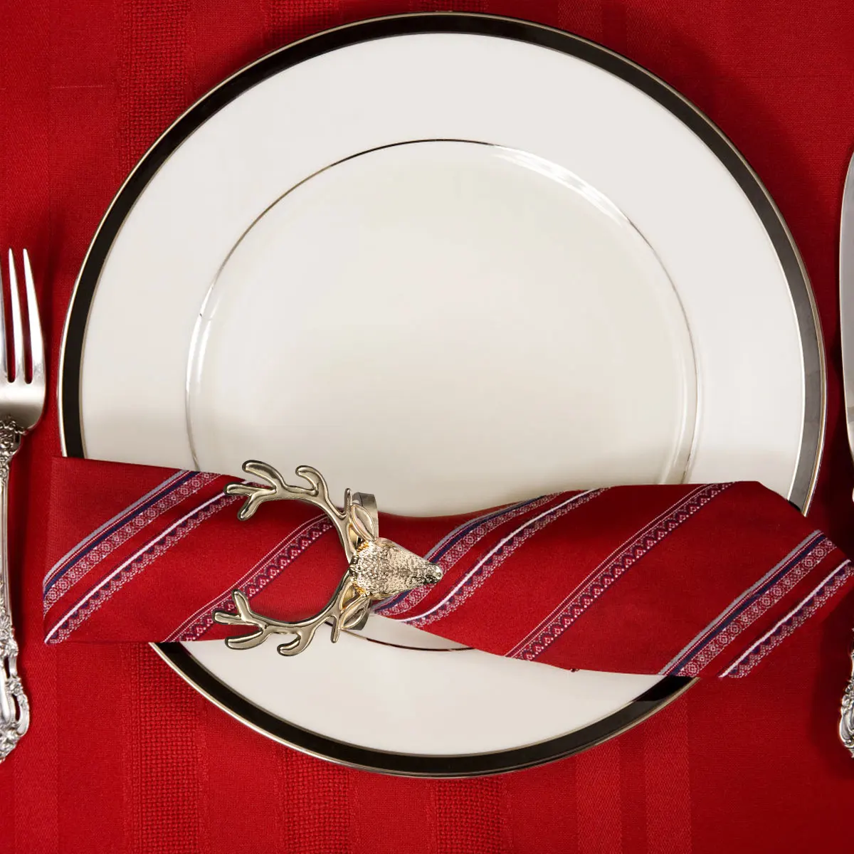 

4pcs Christmas Dinner Party Restaurant Ring Decor Party Holder Napkin Holder For Restaurant Home Dinner Napkin Ring Use