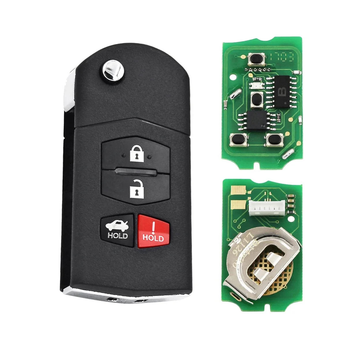 Keydiy B14-4 Kd Afstandsbediening Auto Sleutel Universele 4 Knop Voor Mazda Stijl Voor Kd900/KD-X2 Kd Mini/Urg200 Programmeur