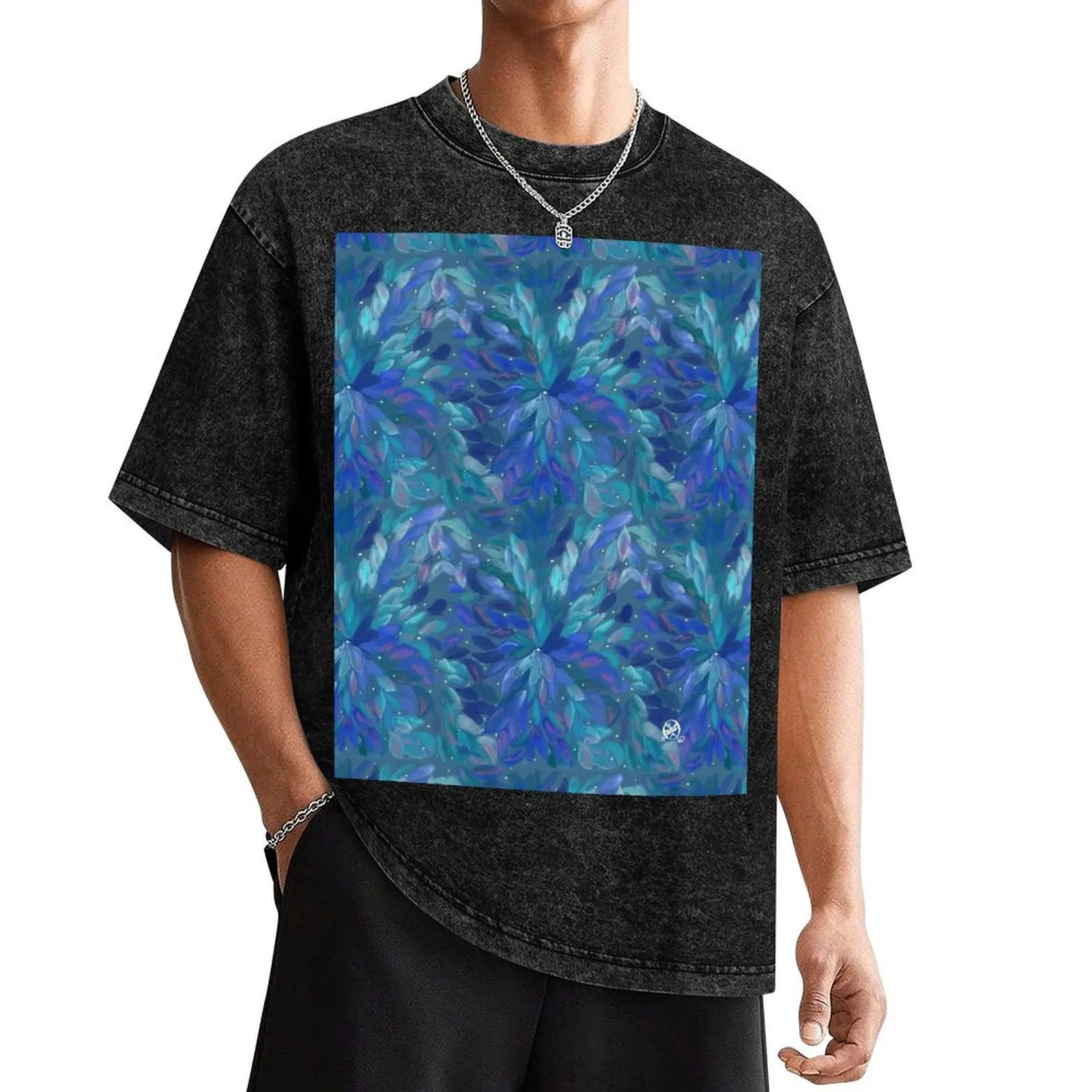 

Magic blue leaf T-Shirt new edition graphic shirts Men's t shirts