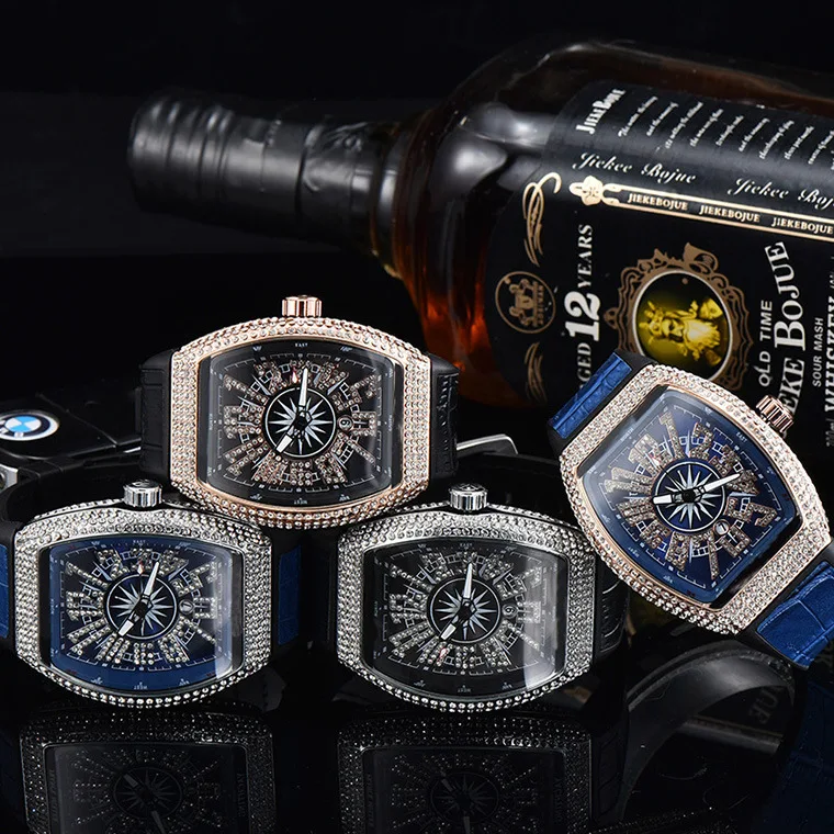 FMquartz watch Set with diamonds Classic styling shine  high quality