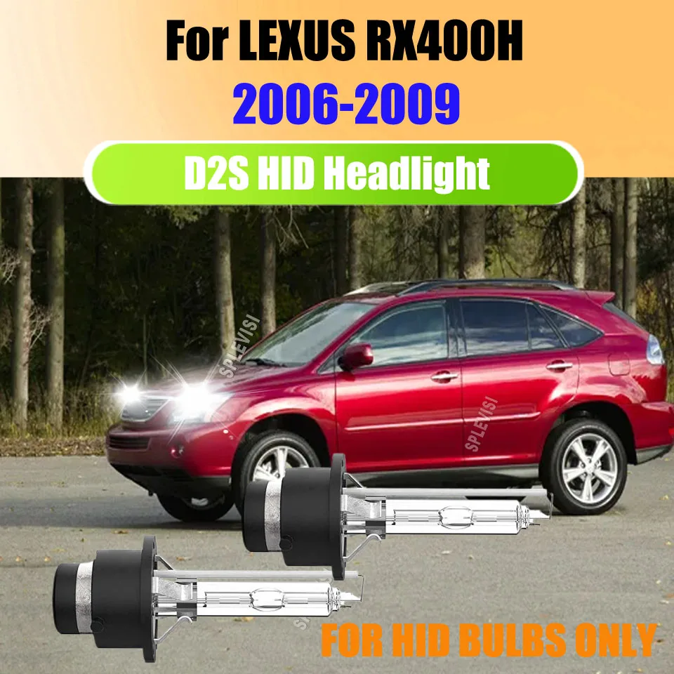 

D2S HID Bulbs Headlight Headlamp 6000K Diamond White 35W - Premium Quality Xenon Lights For LEXUS RX400H 2006 2007-2009