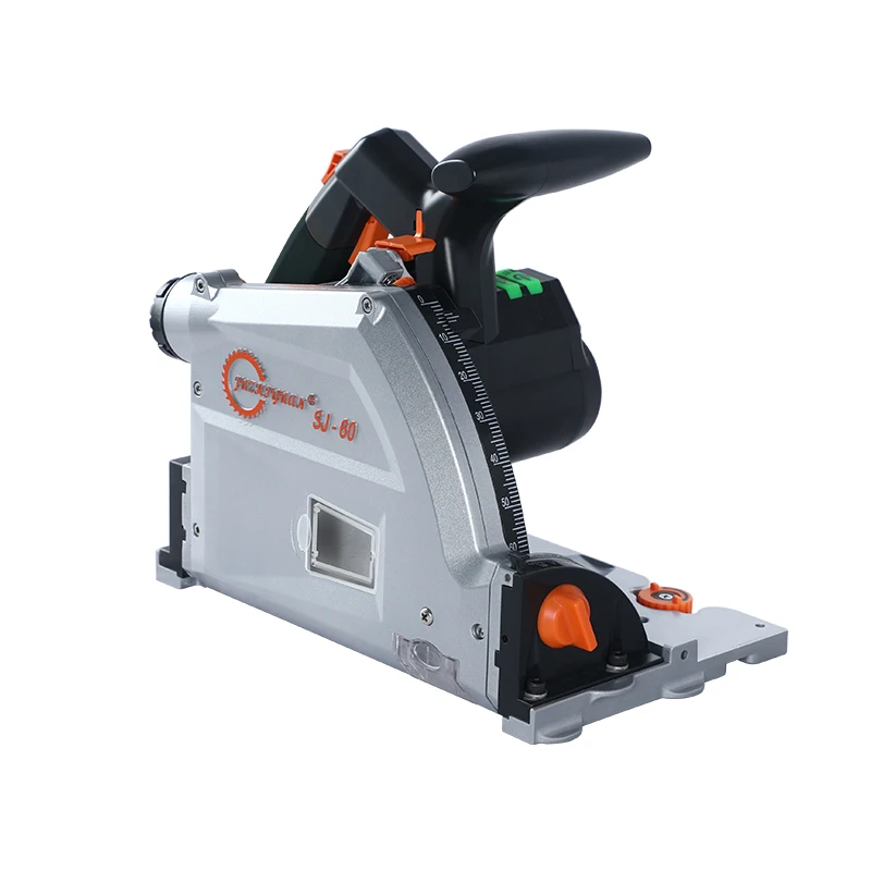 JZY Professional Electric Wood Saw Track 2000w SJ-60 Brushless Track Circular Saw Plunge Cut Circular Track Saw with Guide Rail