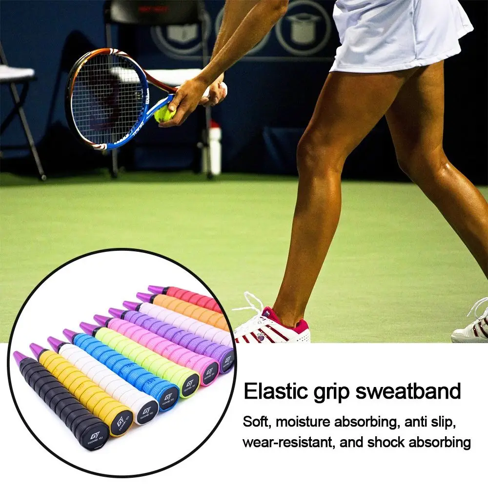 Fita antiderrapante suor Wraps, Sweatband espessado, Vara de pesca, Badminton e tênis Raquete Grip Wraps