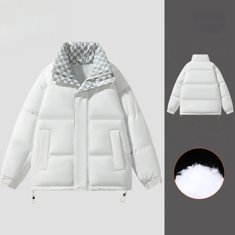 

Поп-пуховик свободного кроя с капюшоном для мужчин, новое зимнее хлопковое пальто, модная хлопковая куртка, утолщенная универсальная мужская одежда