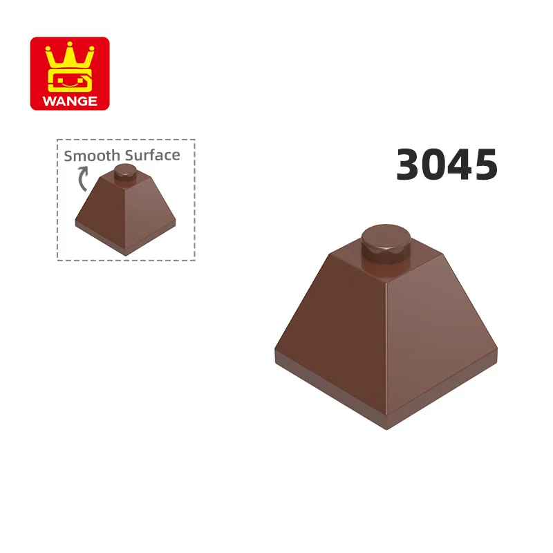Wange 80Pcs/Lot 3045 Corner Slope Building Block Moc House Accessories Compatible with Brick DIY Children Toys Assembly Gift Box
