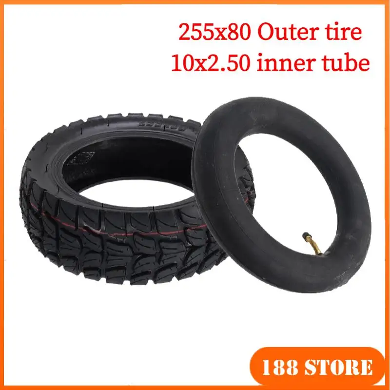 

Премиальные шины 255x80 и внутренние камеры 10x2.50, идеально подходят для внедорожных шин для скутеров Kugoo M4 Pro, Speedway Zero 10X.