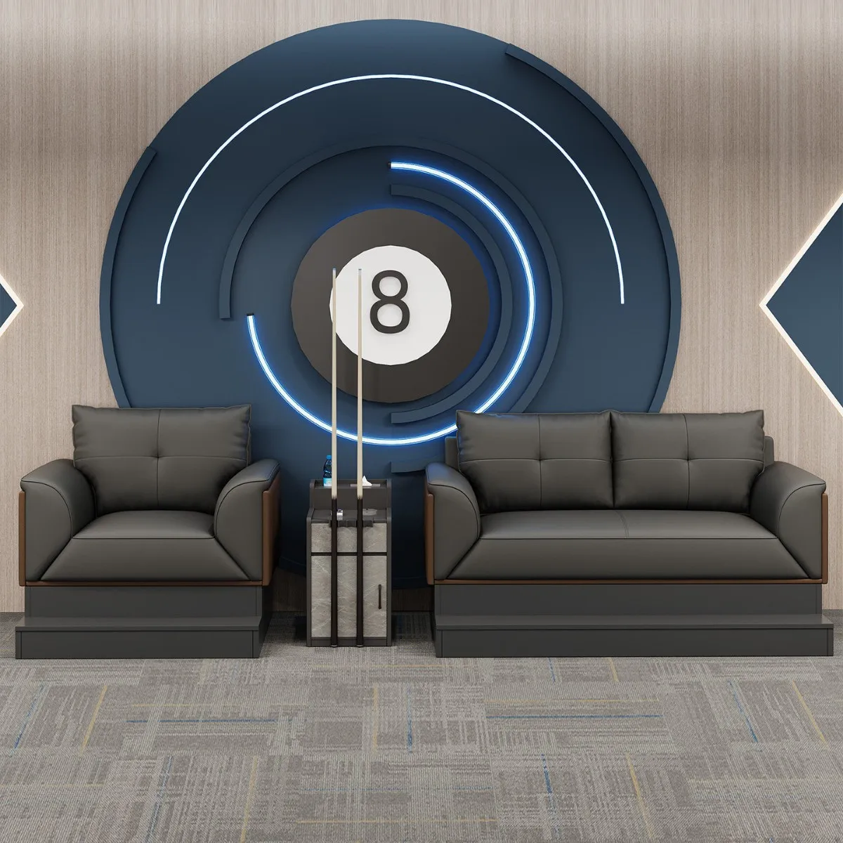 Billiards billiard room sofa chair dedicated reception club high-end lounge area dedicated sofa ball chair
