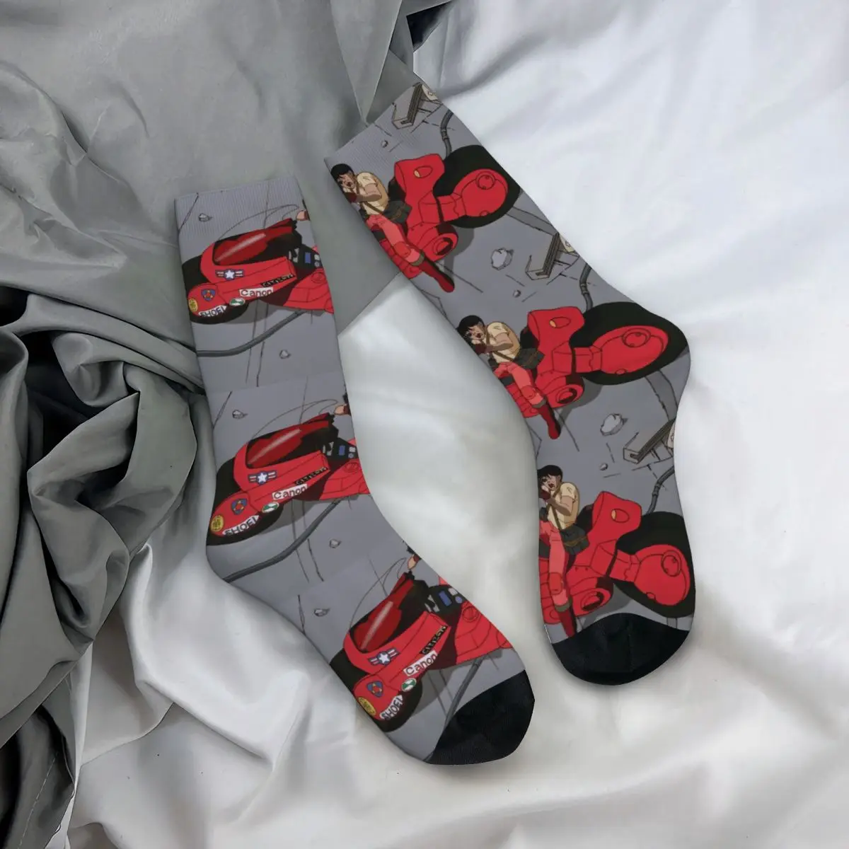 Calcetines largos de Anime de Tokio Akira para hombre y mujer, medias Harajuku de alta calidad, accesorios para todas las estaciones, regalo de cumpleaños