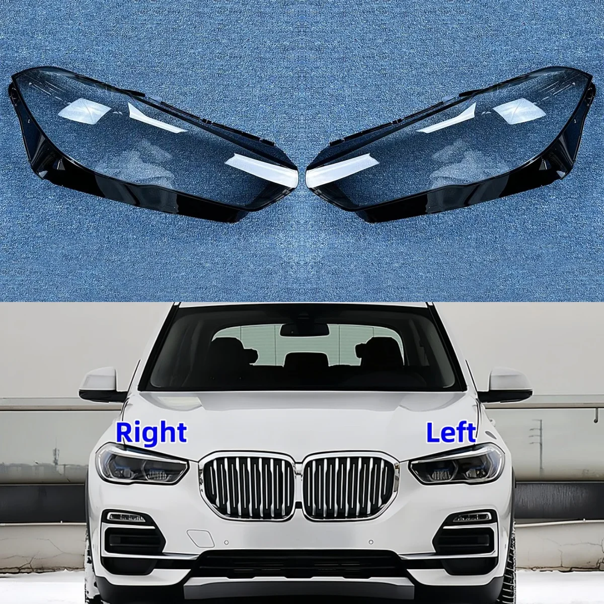 Car Headlight Cover Lens Shell Front Headlamp Lampshade Auto Light Caps For BMW X5 X6 X5M X6M G05 G06 F95 2019 2020 2021 2022