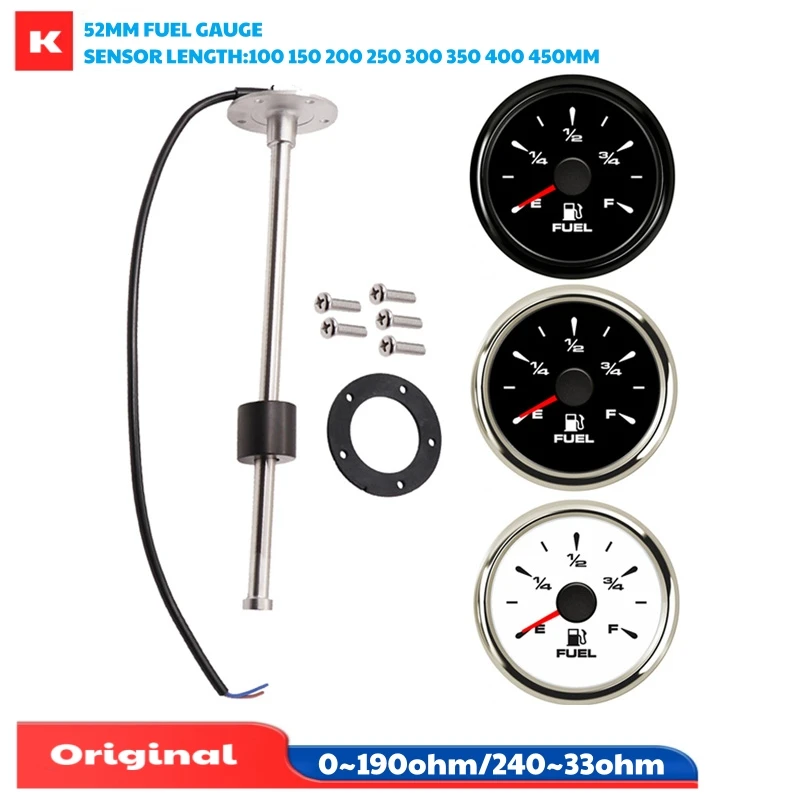 

Auto Boat Fuel Level Gauges 0-190ohm 10-180ohm Liquid Level Sensors 100 150 200 250 300 350 450mm Sending Unit 240-33ohm Senders