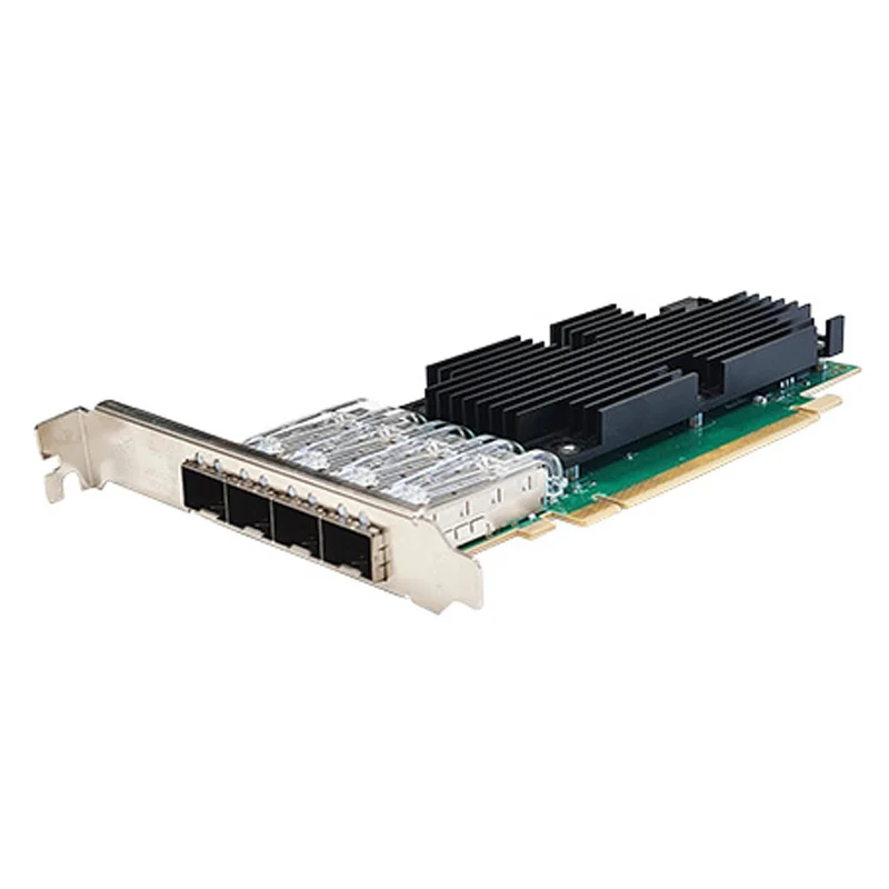 6COM  E810-CAM1 Network Interface Card, 25G Quad-Port SFP28, PCIe 4.0 x 16, Half & Full Bracket